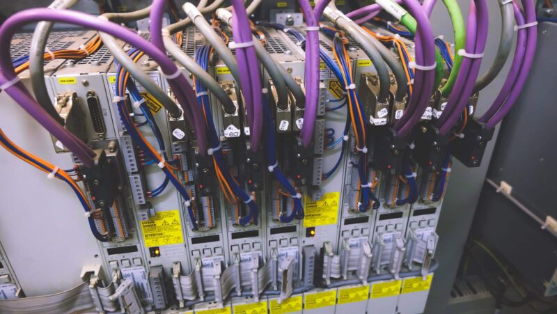 PLC with wires