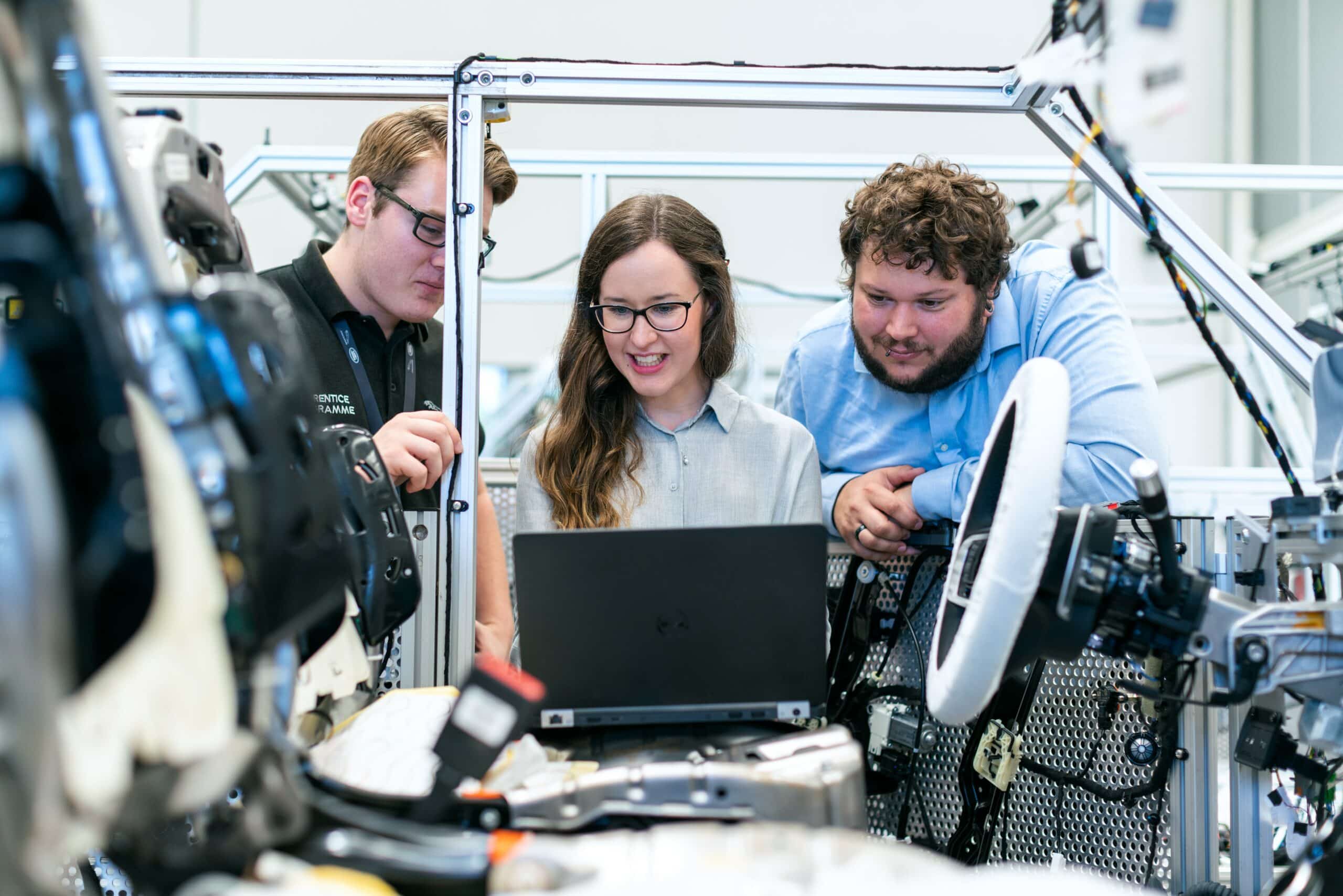 team of engineers collaborating on a project